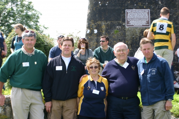 Current Clan Chieftan and previous Clan Chieftans at the O'Dea Castle, Dysert O'Dea, County Clare