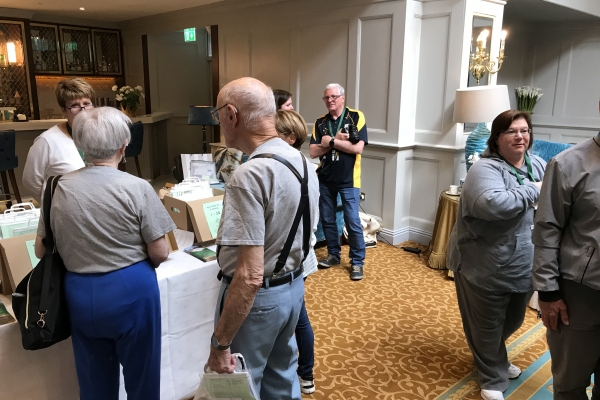 Clan Members checking in at the Registration Desk for the Clan Gathering - 10 May 2018