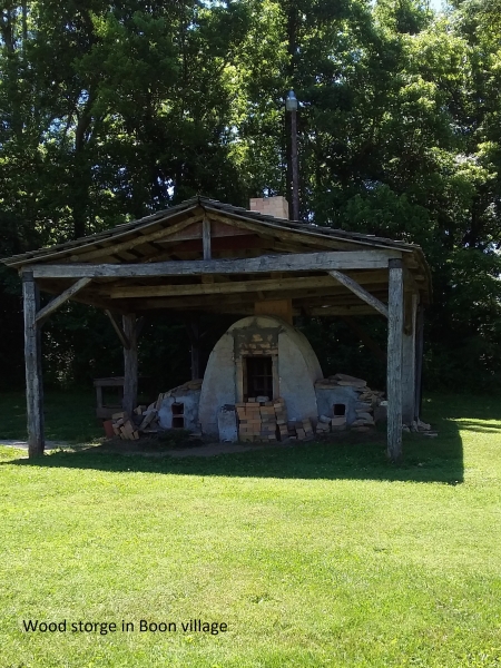 Wood storage in Boone Village