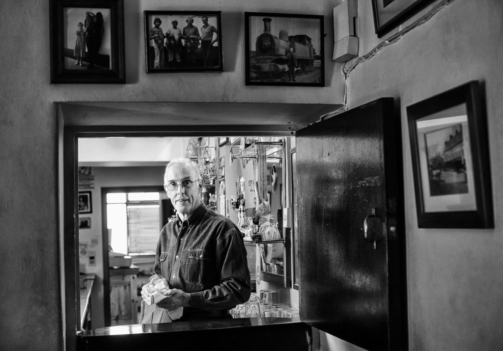 Publican John O Dea in his bar at O Connell street, Ennis. Photograph by John Kelly.