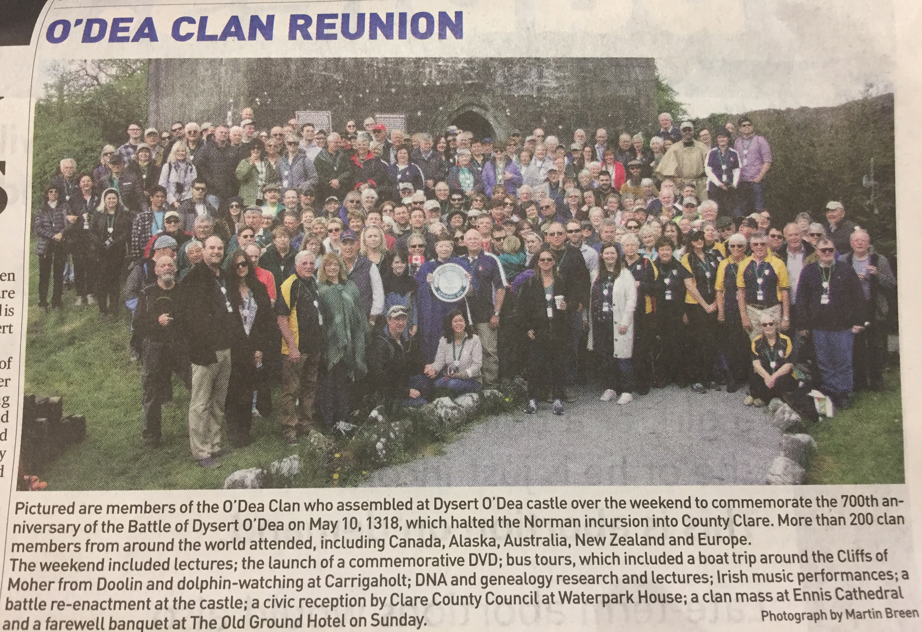 O'Dea Clan Reunion - News Report